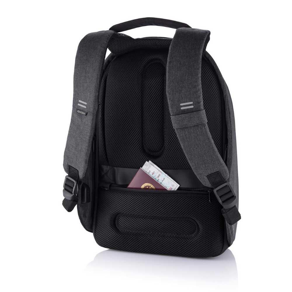 Bobby Hero Small, Anti-theft backpack Black, Black