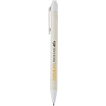 Dairy Dream ballpoint pen with white tip, clip and button and branding to the barrel