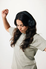 Branded Terra RCS recycled aluminium wireless headphone