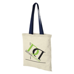 Branded Nevada 100 g/m² cotton tote bag coloured handles 7L