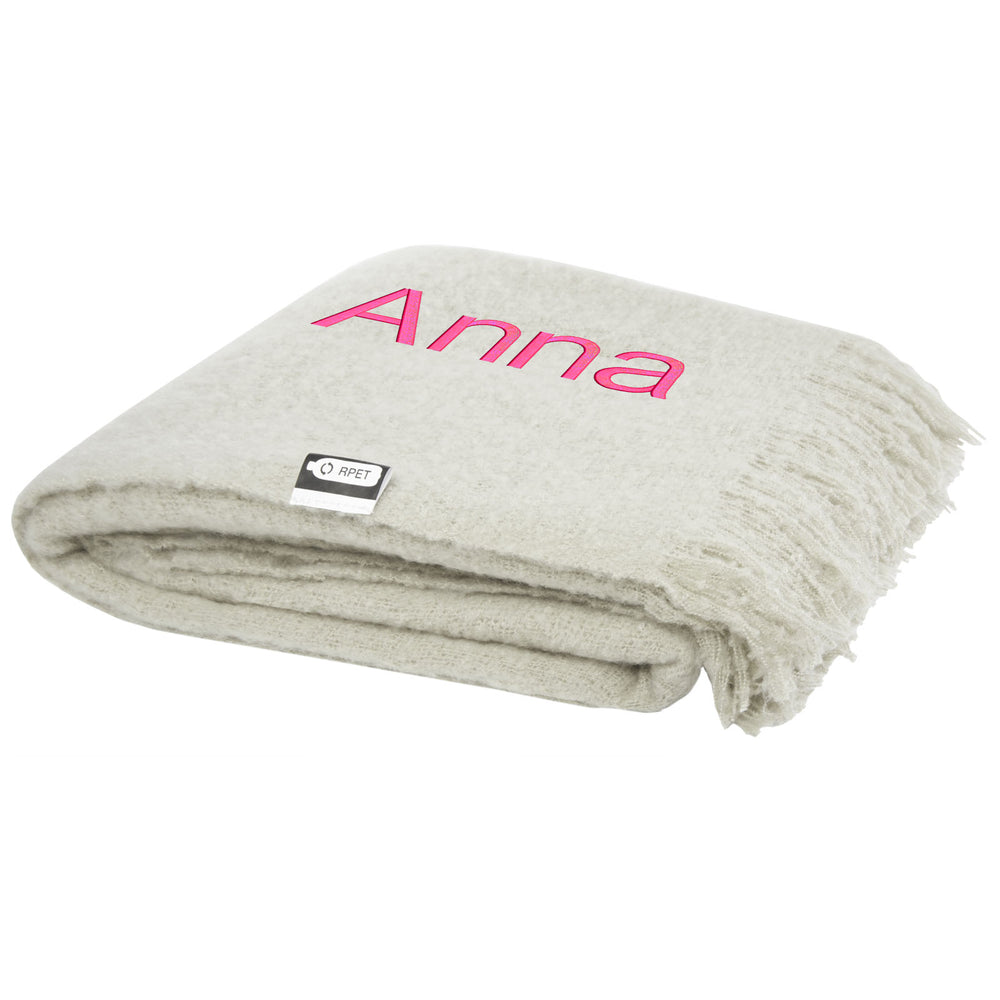 Branded Ivy GRS certified RPET mohair blanket
