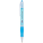 Trim ballpoint pen in blue with branding down the barrel