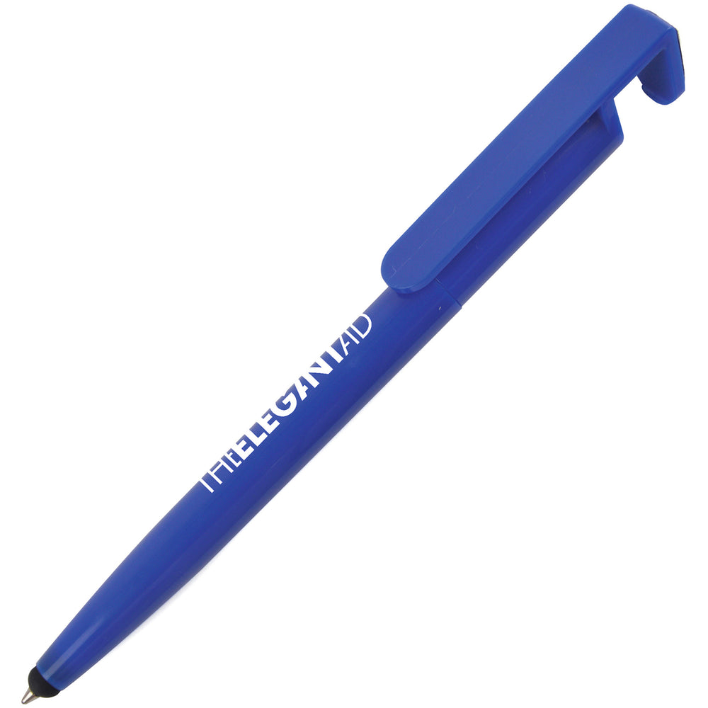 Branded PHONE-UP ball pen with phone cleaner/stylus