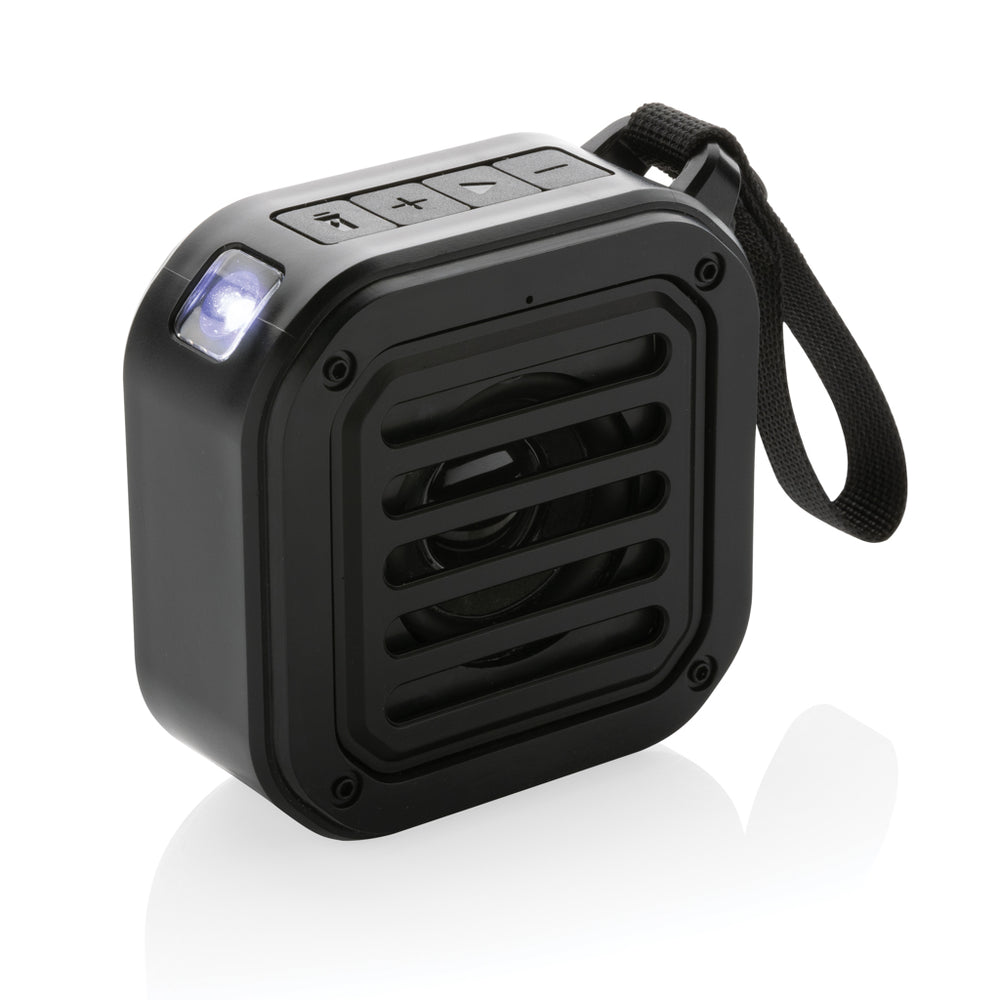 Branded 3W RCS recycled plastic wireless sunwave solar speaker