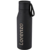 Ljungan 500 ml copper vacuum insulated stainless steel bottle with PU leather strap and lid