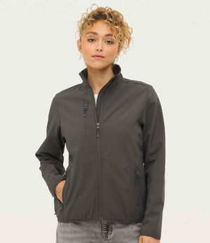 SOL'S Ladies Falcon Recycled Soft Shell Jacket Charcoal