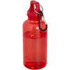 Branded Oregon 400 ml RCS certified recycled plastic water bottle with carabiner