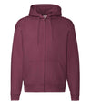 Fruit of the Loom Premium Zip Hooded Sweatshirt Burgundy
