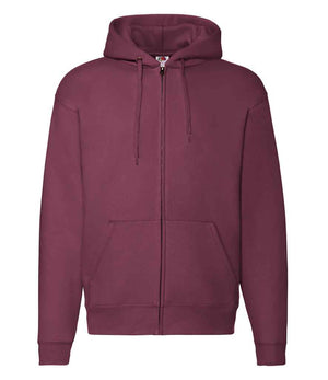 Fruit of the Loom Premium Zip Hooded Sweatshirt Burgundy