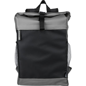 The Yani - RPET polyester roll-top backpack.