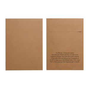 Seed Pack in Kraft Paper Envelope Corn Flower