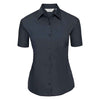 Branded Russell Collection Ladies Short Sleeve Easy Care Poplin Shirt