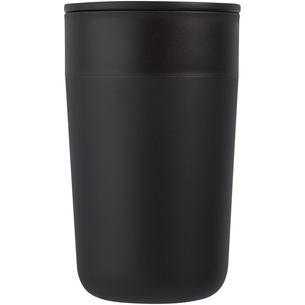 Branded Nordia 400 ml double-wall recycled mug