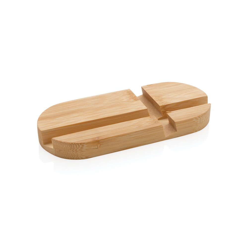Branded Bamboo tablet and phone holder