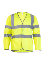 Branded Long Sleeve Hi Vis Safety Waistcoat