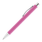Branded TRAVIS SOFT FEEL ball pen with chrome trim