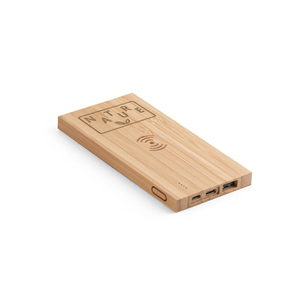 FITCH. 5.000 mAh capacity portable bamboo battery