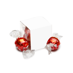 Branded Clear Cube of 4 Lindor Truffles