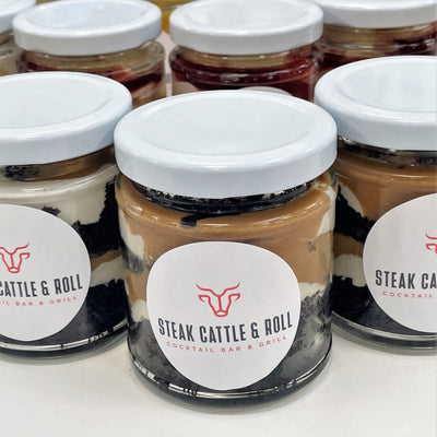 4 Cake Jars (Chocolate Caramel)