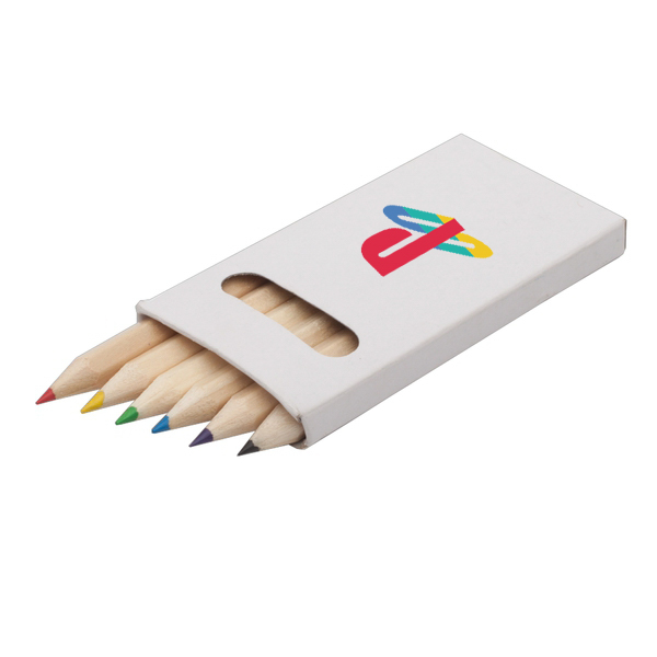 Branded 6 Piece 9cm Pencil Set