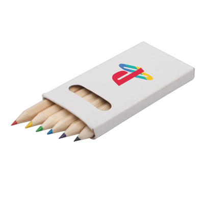 Branded 6 Piece 9cm Pencil Set