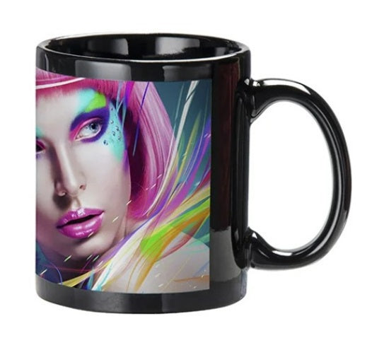 Cambridge Black Full Colour Mug