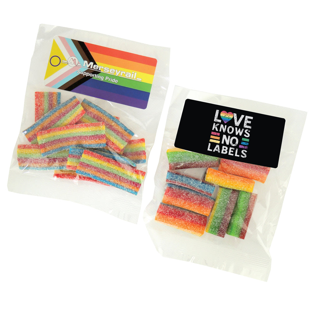 Branded 50g Bag of Rainbow Belts
