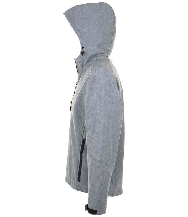 SOL'S Replay Hooded Soft Shell Jacket Grey Marl