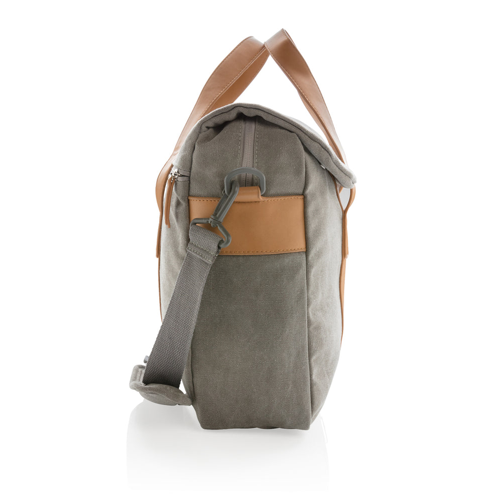 Branded Canvas laptop bag PVC free