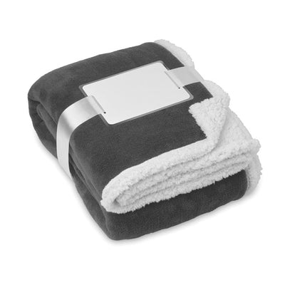 Branded Blanket coral fleece/ sherpa