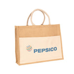 Branded Bromley Pocket Jute Bag