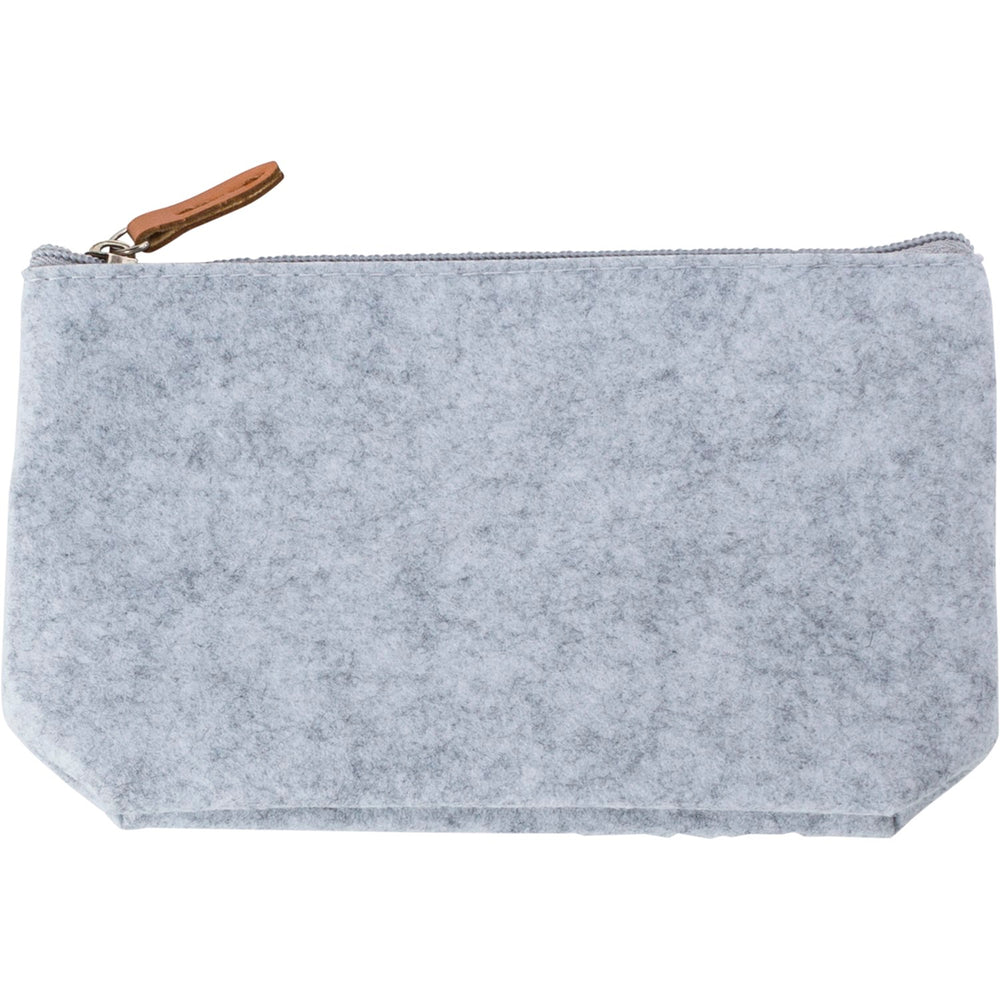 Branded Corsten RPET felt toiletry bag