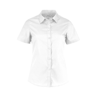 Kustom Kit Ladies Short Sleeve Tailored Poplin Shirt