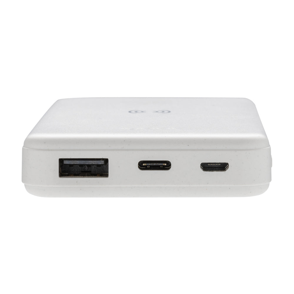 Branded RCS recycled plastic 5.000 mAh 5W wireless powerbank