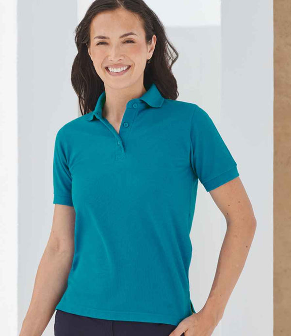 Henbury Ladies Poly/Cotton Piqué Polo Shirt Sapphire Blue