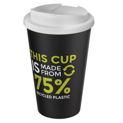 Americano® Eco 350 ml recycled tumbler with spill-proof lid