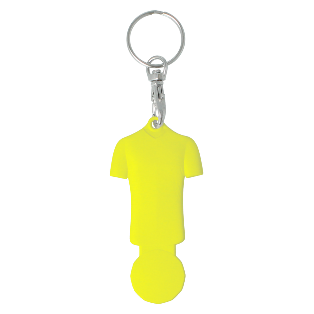 Football Shirt Shaped Trolley Coin Keyring