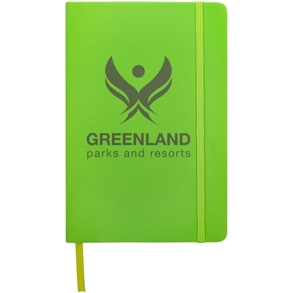 Spectrum A5 hard cover notebook Lime