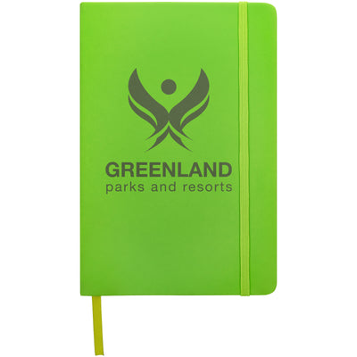 Spectrum A5 hard cover notebook Lime