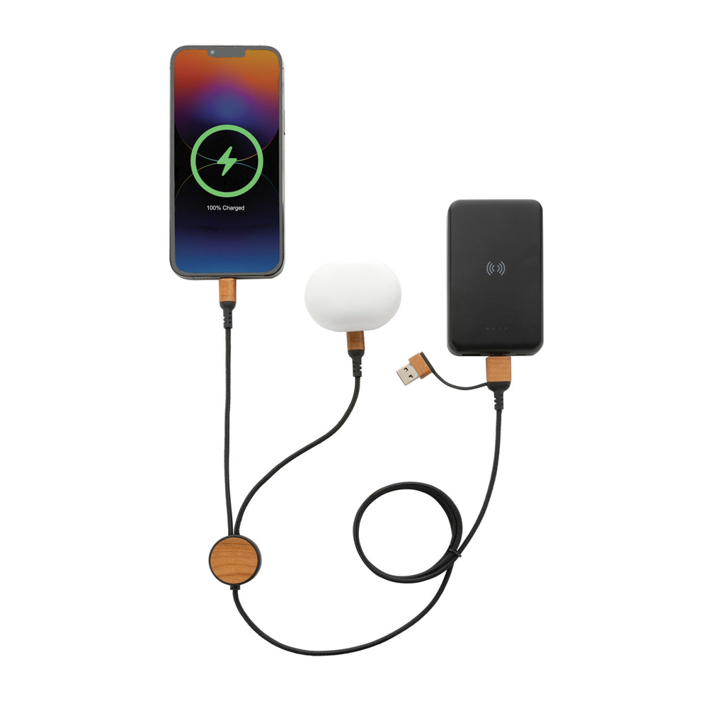 Branded Ohio RCS certified recycled plastic 6-in-1 cable