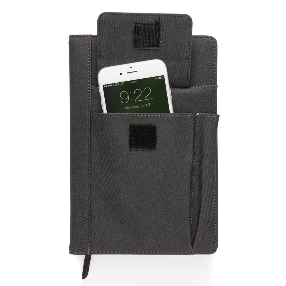 A5 Notebook with phone pocket