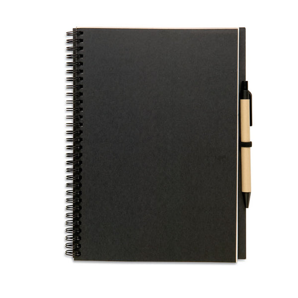 Recycled Full Cover notebook with pen