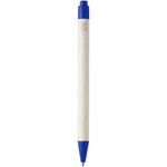 Dairy Dream ballpoint pen with blue tip, clip and button.