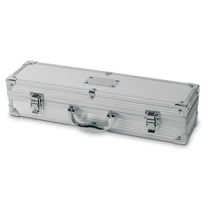 Branded 3 BBQ tools in aluminium case