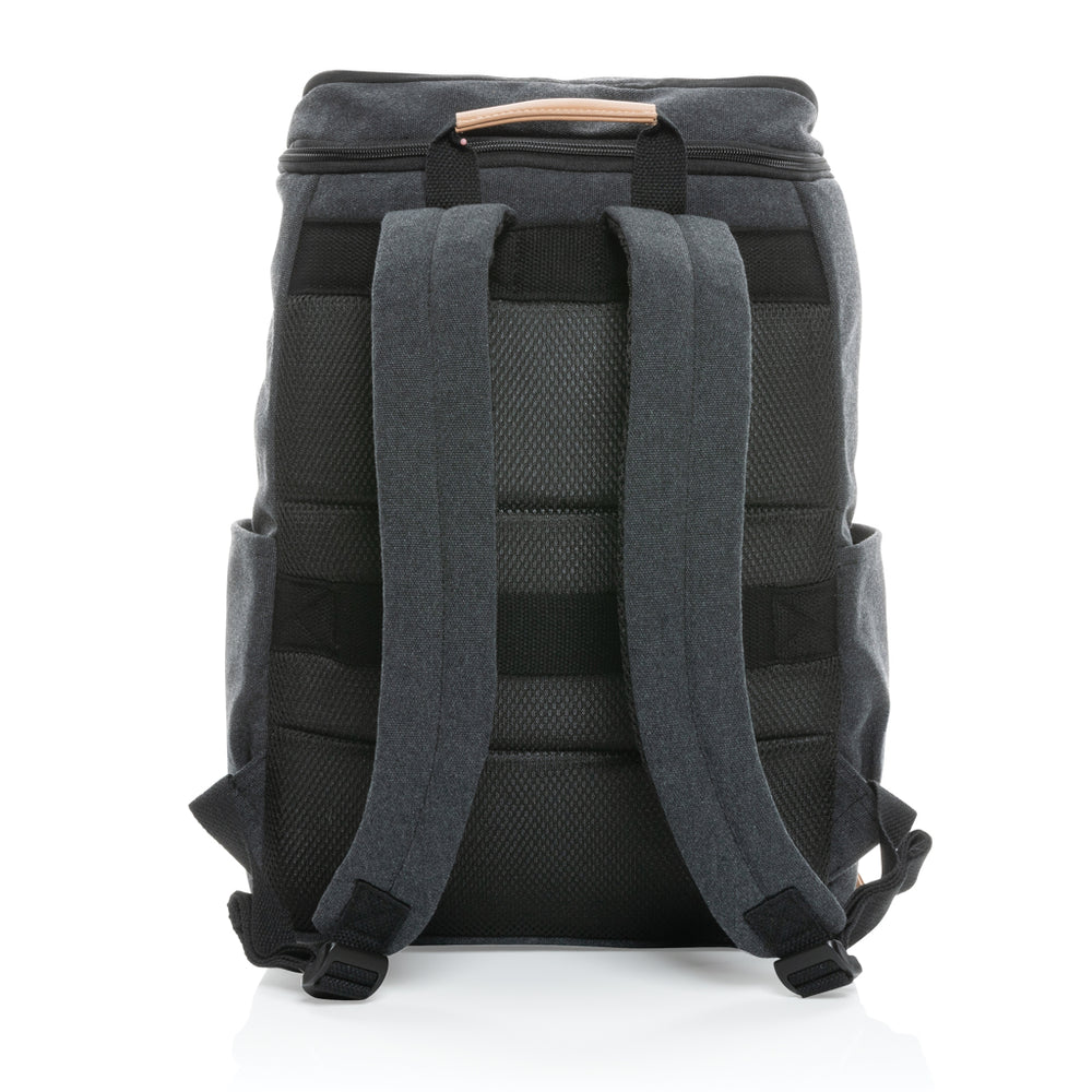 Branded Impact AWARE™ 16 oz. recycled canvas 15" laptop backpack