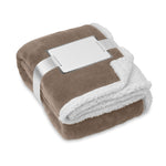 Branded Blanket coral fleece/ sherpa