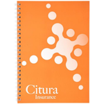 Branded Desk-Mate® A4 notebook synthetic cover