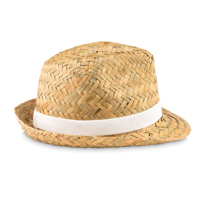 Branded Natural straw hat