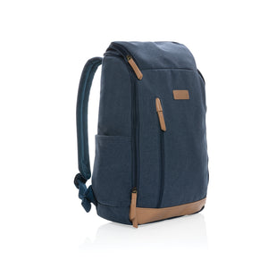 Impact AWARE™ 16 oz. recycled canvas 15" laptop backpack