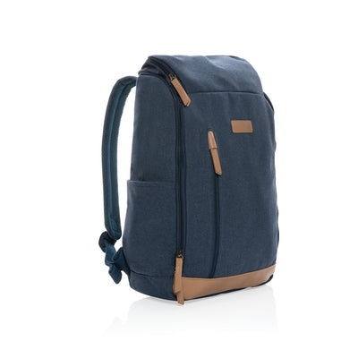 Branded Impact AWARE™ 16 oz. recycled canvas 15" laptop backpack